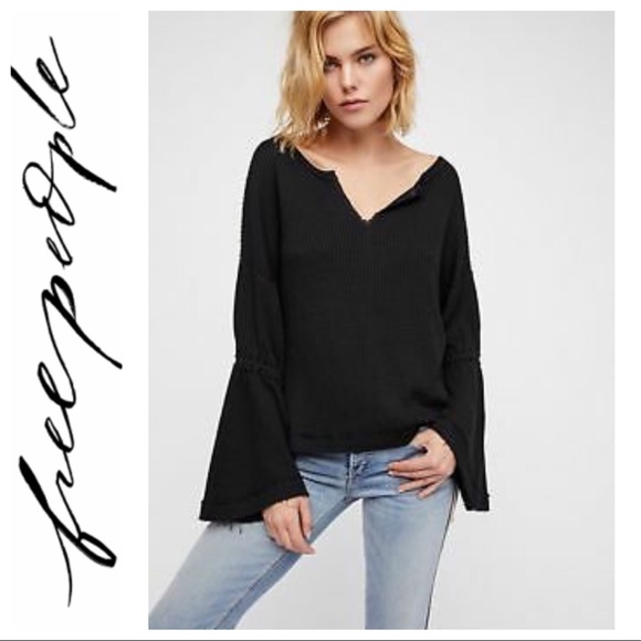 Free People Tops - 💕SALE💕Free People Dahlia Waffle Bell Thermal Top